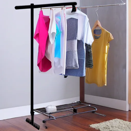 Image similar to Laundry Pole Clothes Drying Rack Coat Hanger, Ceiling Tension Rod Storage Organizer for Indoor