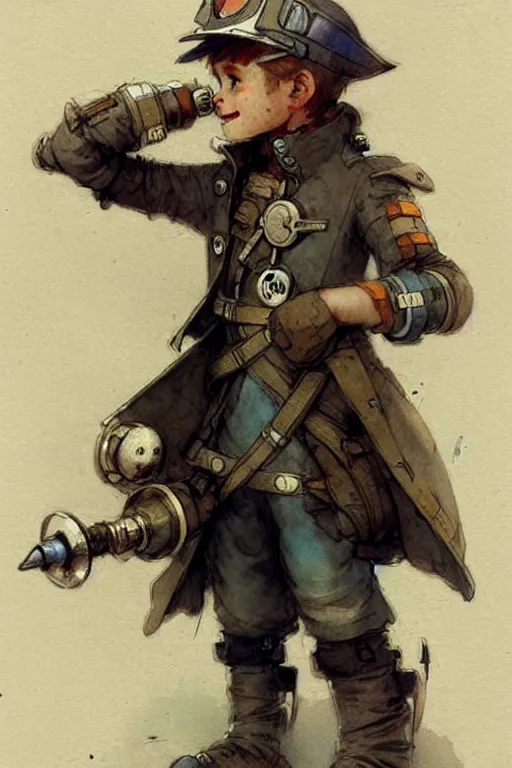 Prompt: ( ( ( ( ( 1 2 5 0 retro future 1 0 year boy old super scientest in space pirate mechanics costume. muted colors. childrens layout, ) ) ) ) ) by jean - baptiste monge,!!!!!!!!!!!!!!!!!!!!!!!!!