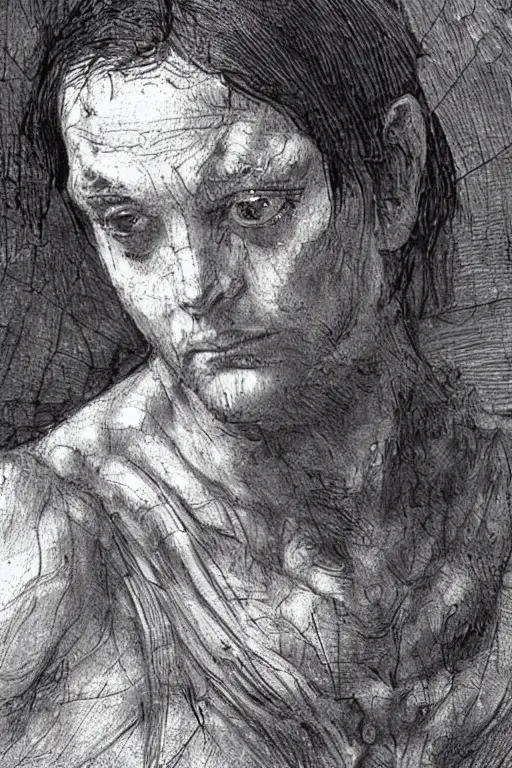 Prompt: tobey maguire as a rough old man in a spider - man suit by leonardo da vinci, very detailed, photograph, realistic