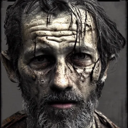 Image similar to a messed up grunged up colorized mugshot of saul goodmain, grainy, messy, grunged up, low resolution, low quality, realistic, hyperrealistic, 8 k resolution, hd quality, detailed, very detailed, highly detailed, intricate details, trending on artstation, colored, colorized