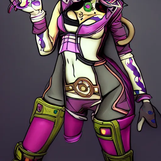Image similar to mad moxxie from borderlands as an anime character
