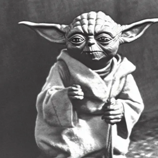 Prompt: Yoda in World War 2