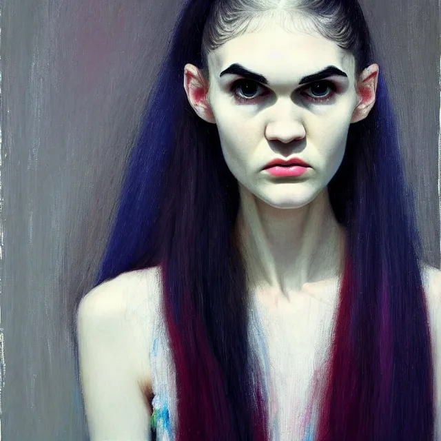 Image similar to https://media.discordapp.net/attachments/1005505629126918246/1005797921066860595/stunning_serene_portrait_of_Grimes_by_Mark_Arian_oil_on_canvas_masterpiece_realism_piercing_gaze_autumn_bokeh_-H_640_-W_640_-C_19.5_-n_4_-i_-s_150_-S_2481341365_ts-1659871306_idx-1.png?width=577&height=577