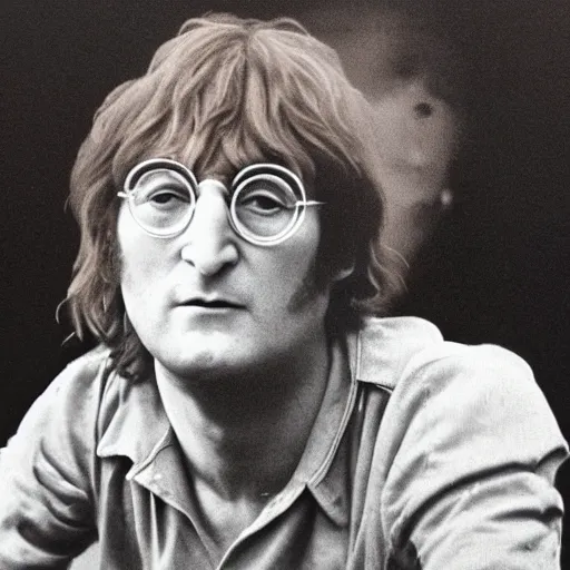 Image similar to John Lennon made of honey