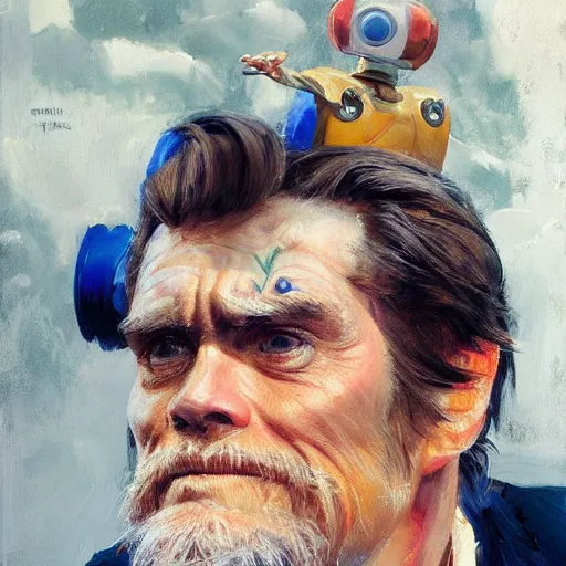 Image similar to greg manchess portrait painting of jim carrey playing role of doctor ivo robotnik, medium shot, asymmetrical, profile picture, organic painting, sunny day, matte painting, bold shapes, hard edges, street art, trending on artstation, by huang guangjian and gil elvgren and sachin teng