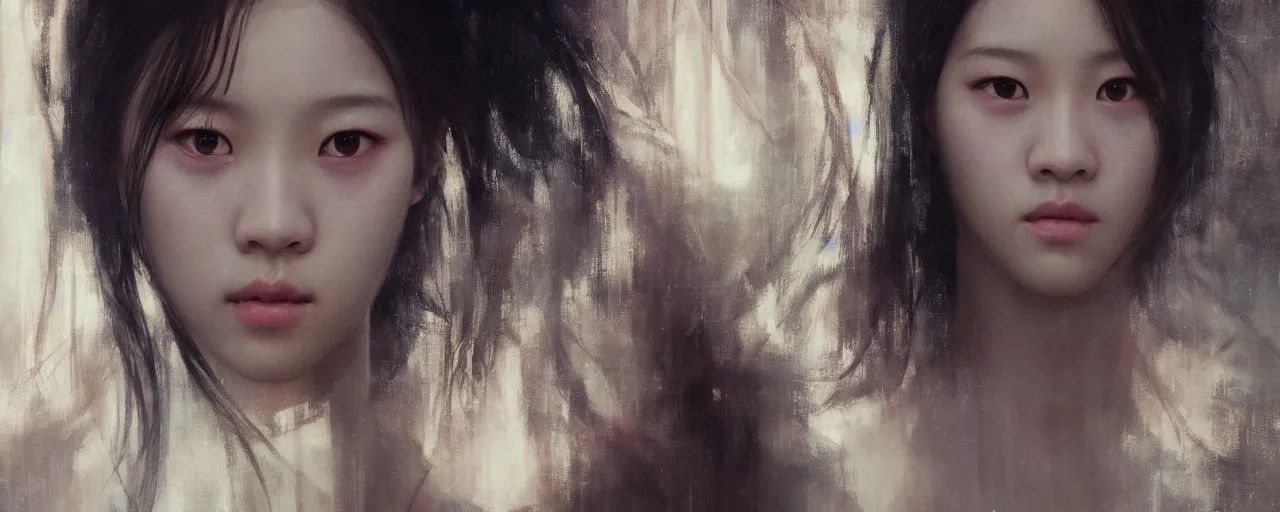 Image similar to jisoo of blackpink, hyperrealistic portrait, bladerunner street, art of elysium by jeremy mann and alphonse mucha, fantasy art, photo realistic, dynamic lighting, artstation, poster, volumetric lighting, very detailed face, 8 k, award winning