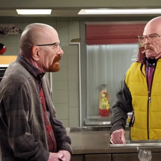 Image similar to a still of Walter White in ICarly