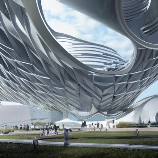 Image similar to futuristic architecture for next international exposition