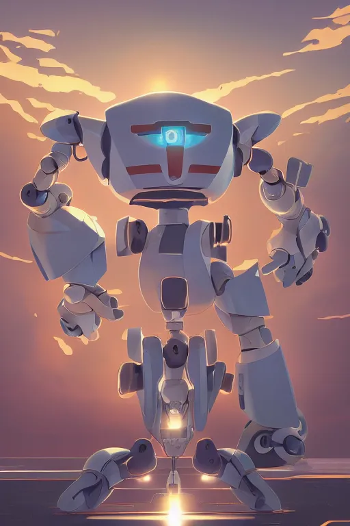 Image similar to metabots medabots medarotto medarot robot minimalist comics, behance hd by jesper ejsing, by rhads, makoto shinkai and lois van baarle, ilya kuvshinov, rossdraws global illumination ray tracing hdr radiating a glowing aura