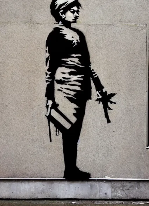 Image similar to banksy gallery poster