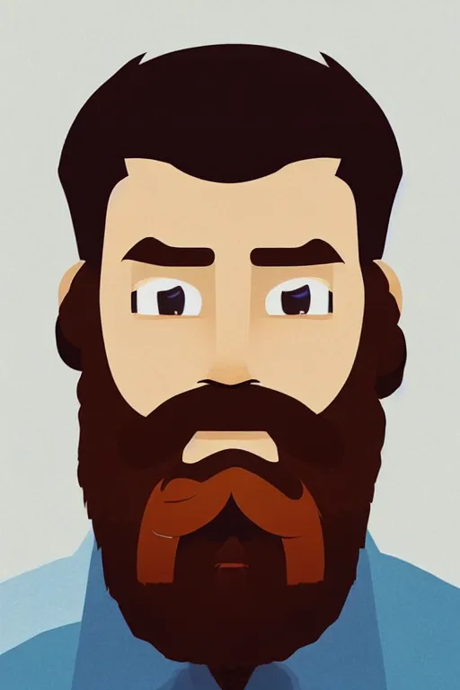 Image similar to face icon stylized minimalist portrait of a respectable dignified 3 0 ish pentecostal preacher with kind eyes and red beard and hair, loftis, cory behance hd by jesper ejsing, by rhads, makoto shinkai and lois van baarle, ilya kuvshinov, rossdraws global illumination