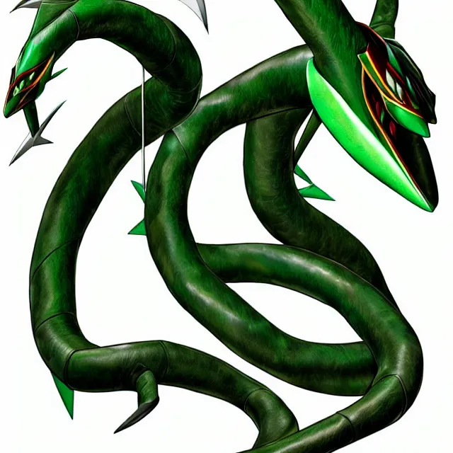 Image similar to high quality photorealistic depiction of the Rayquaza. Real life Rayquaza. A realistic version of Rayquaza