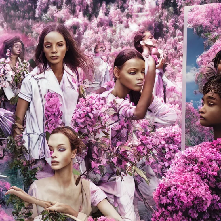 Image similar to fragrance advertising campaign by richard mosse