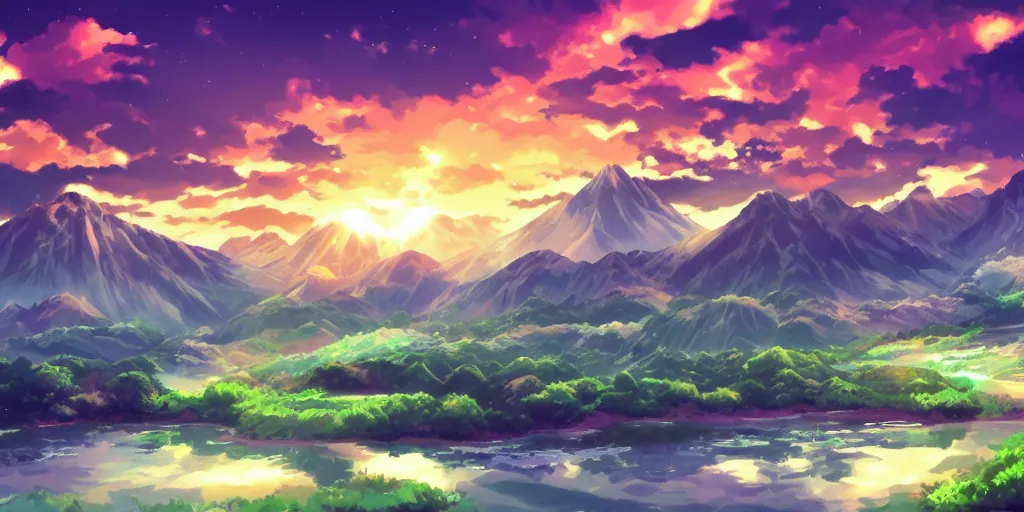 Anime Movie-Style Nature Background Pack (100 images) | GameDev Market