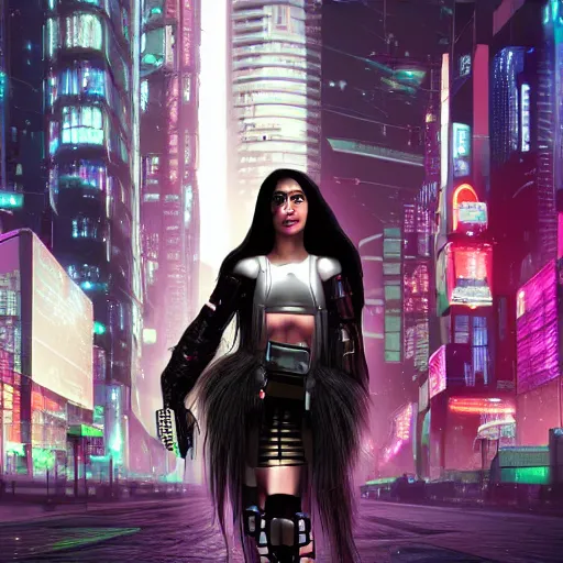 Prompt: cyberpunk princess hyper realistic, sci - fi city