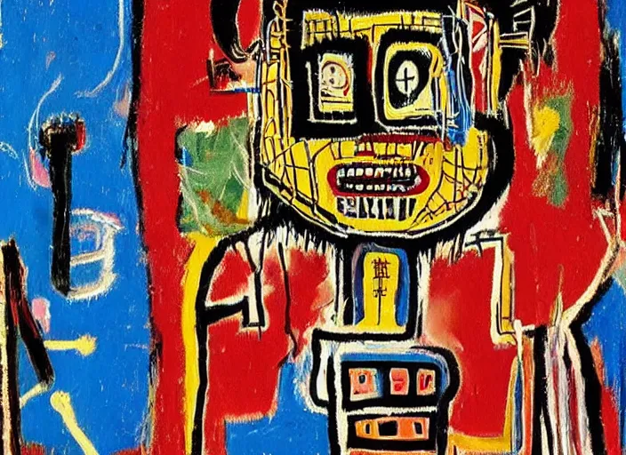 Prompt: beautiful detailed tarot cards painting by jean - michel basquiat