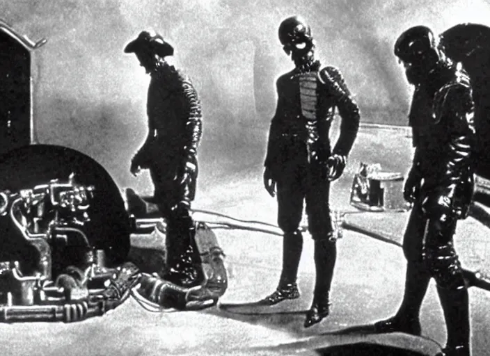 Image similar to Scene from the 1914 science fiction film The Terminator