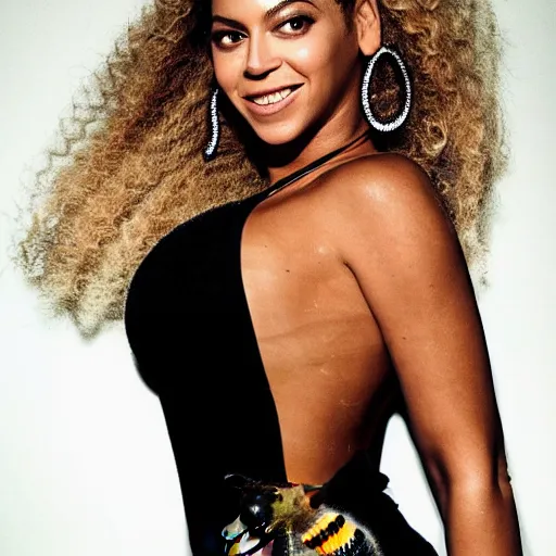 Prompt: beyonce with a bee body