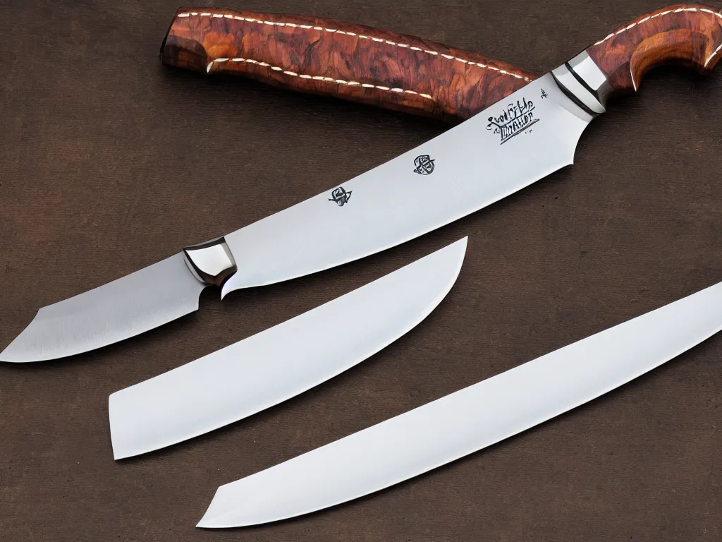 Prompt: classic fighter master smith custom knives hand crafted to the highest quality