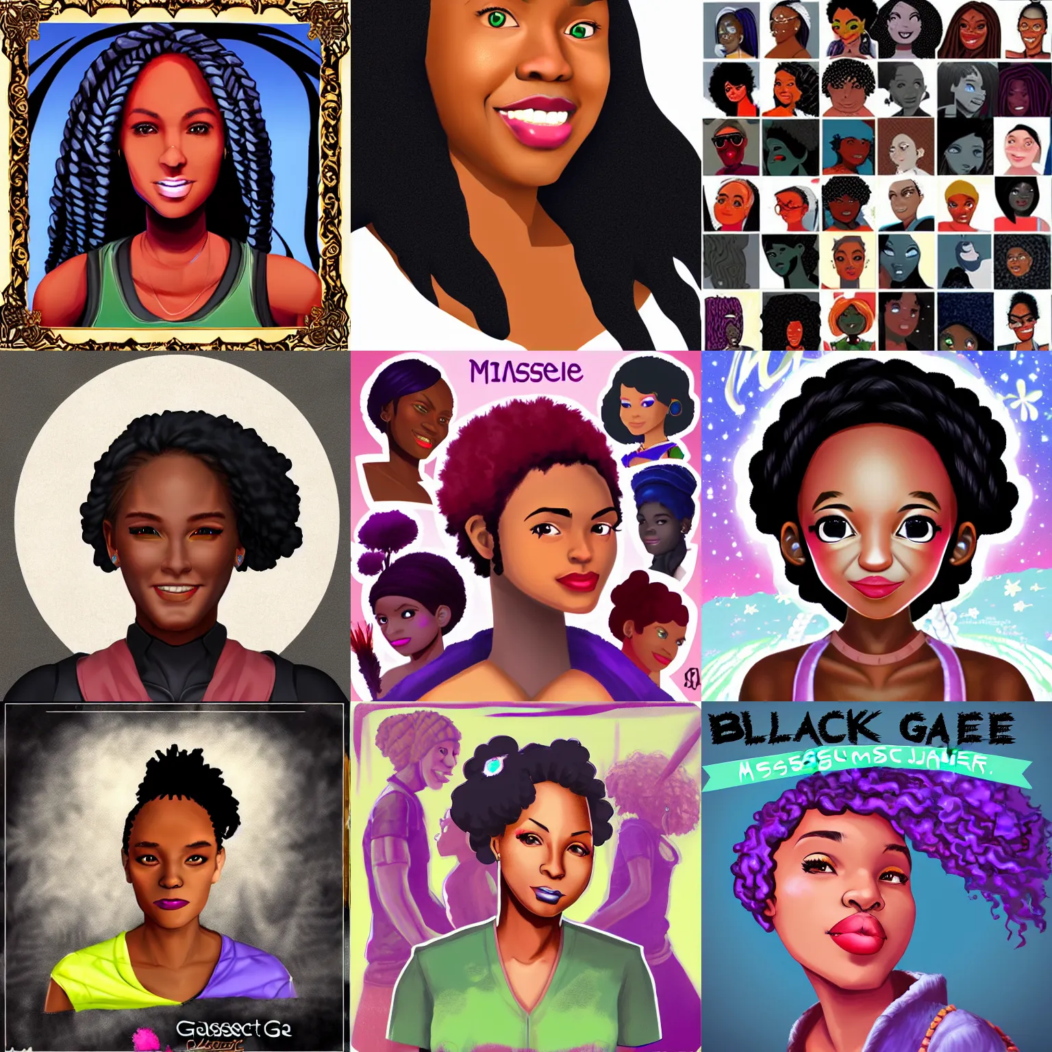 Prompt: black female game artist, masterpiece