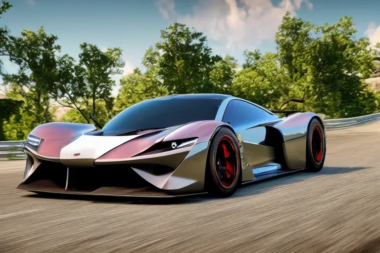 Image similar to photo wallpaper sport car gran turismo 7 forza horizon need for speed fast and furious 5 unreal engine supercar hypercar game concept car octane render, 4 khd 2 0 2 2 3 d cgi rtx style chrome reflexion global illumination ray tracing hdr arstation pixar and disney unreal