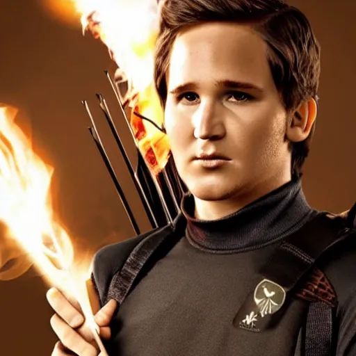 Prompt: male katniss everdeen