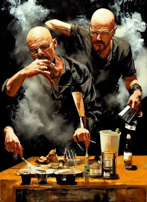 jesse pinkman and walter white cooking