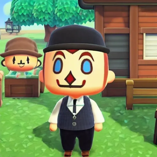 Image similar to Tommy from Peaky Blinders in Animal Crossing