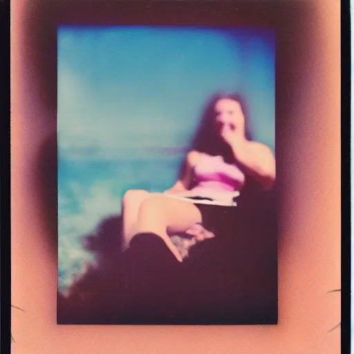 Prompt: polaroid of a dream double exposure