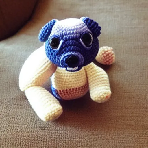 Prompt: cute puppy amigurumi