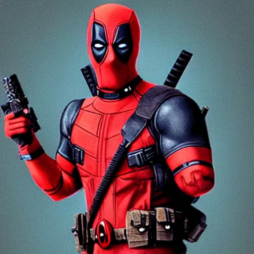Prompt: deadpool as a ghostbuster in the movie ghostbusters