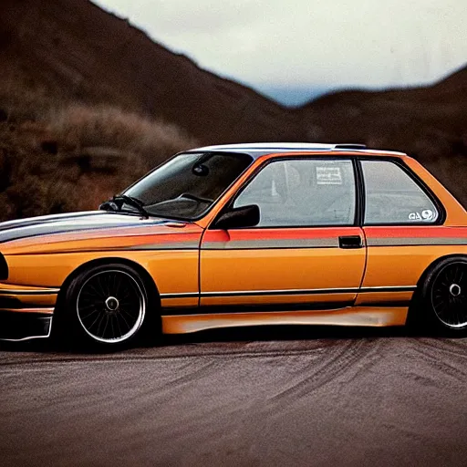 Image similar to evil Jason Stethem holds in his arms BMW e30