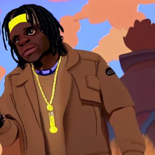 Image similar to Rapper Chief Keef Seen I’m Pixar animated movie 4k quality super realistic