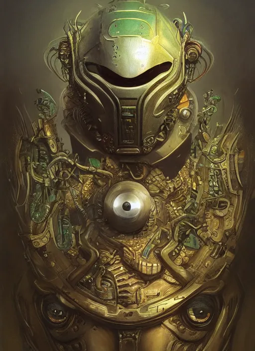 Image similar to evangeleon robots mf doom reptile eyes, robot skin. intricate, elegant, highly detailed, centered, digital painting, artstation, concept art, smooth, sharp focus, illustration, artgerm, tomasz alen kopera, peter mohrbacher, donato giancola, joseph christian leyendecker, wlop, frank frazetta