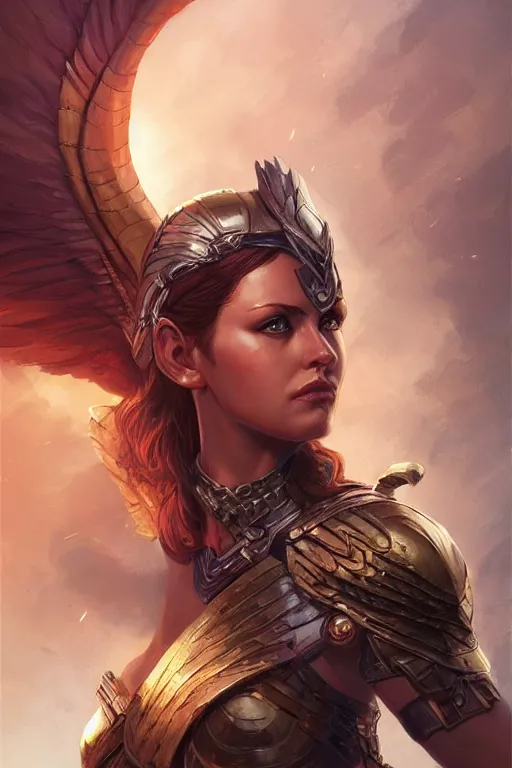 Image similar to amazon valkyrie athena, d & d, fantasy, portrait, highly detailed, headshot, digital painting, trending on artstation, concept art, sharp focus, illustration, art by artgerm and greg rutkowski and magali villeneuve