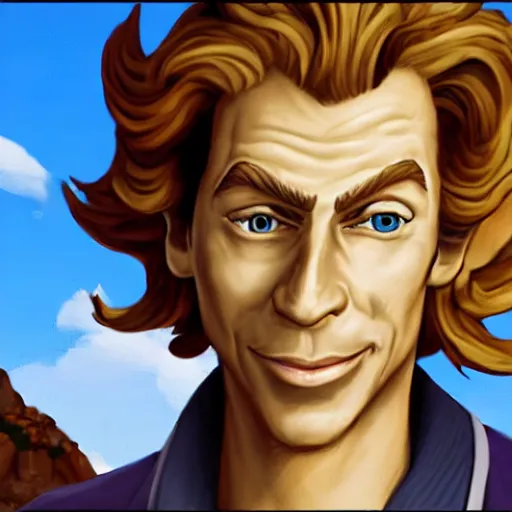 Image similar to linkedin portrait of Guybrush threepwood