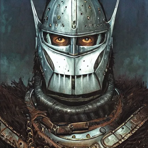 Prompt: dark souls knight as fantasy knight, realistic closeup portrait art by norman rockwell and donato giancola and greg rutkowski, symmetry!!