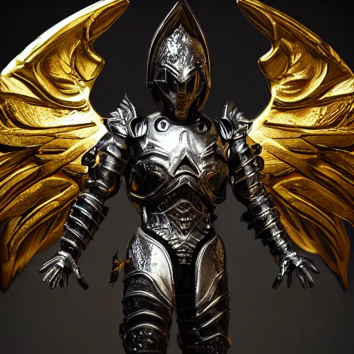 Image similar to a photo of 8k ultra realistic archangel, full body, diablo, intricate white and gold armor, sword, ornate, cinematic lighting, trending on artstation, 4k, hyperrealistic, focused, high details, unreal engine 5, cinematic