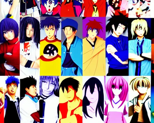 group of 9 0's anime characters | Stable Diffusion | OpenArt