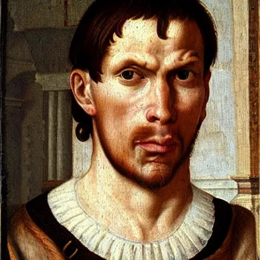 Image similar to A 16th century mannerism painting of Jerma985, portrait of Jerma985, grainy, realistic, very realistic, hyperrealistic, highly detailed, very detailed, extremely detailed, very neat, very epic, very cool, detailed, trending on artstation