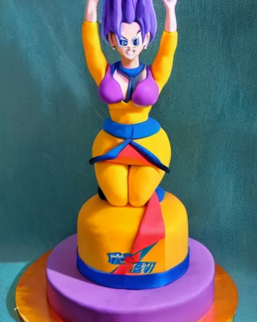 Prompt: katy perry as a cake in dragon ball z