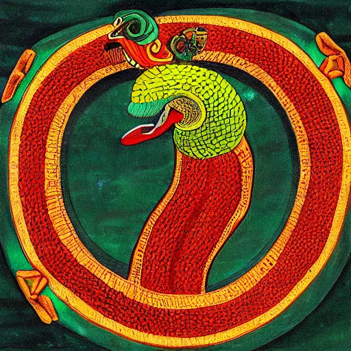 Image similar to portrait of quetzalcoatl