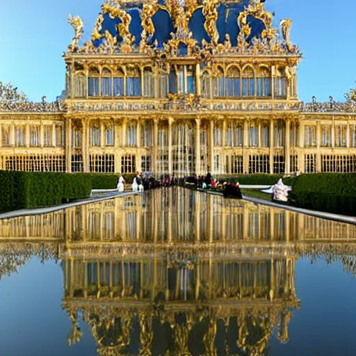 Image similar to Versailles Castle, in the year 3000