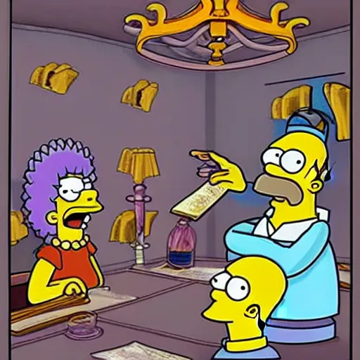 Prompt: homer simpson eldritch horror