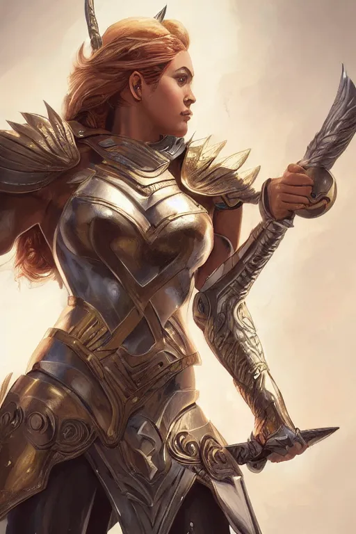 Image similar to amazon valkyrie athena, d & d, fantasy, portrait, highly detailed, headshot, digital painting, trending on artstation, concept art, sharp focus, illustration, art by artgerm and greg rutkowski and magali villeneuve