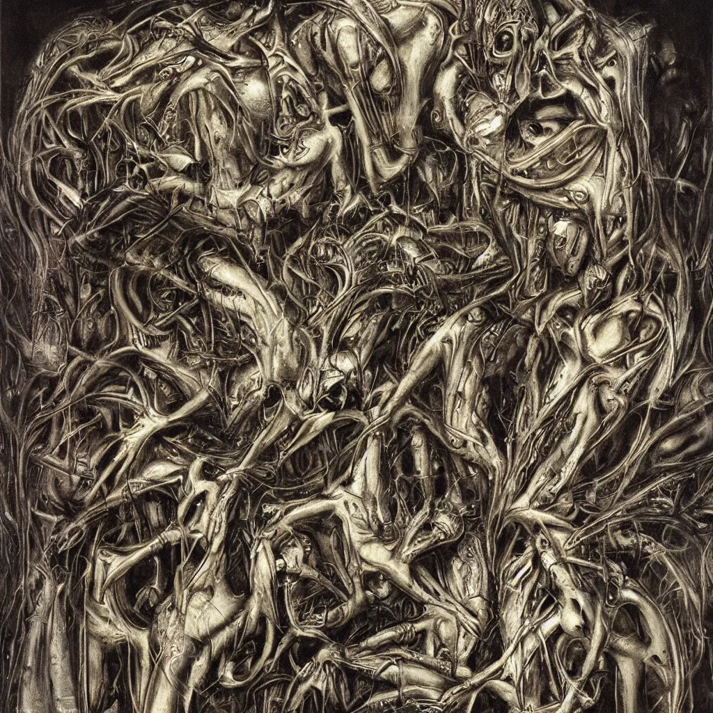 Image similar to subconscious psyche by giger