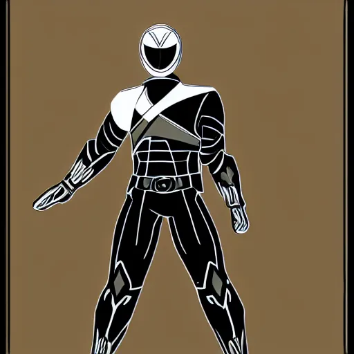 Image similar to line art concept of a new power ranger