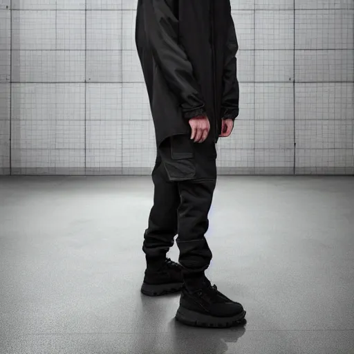 Prompt: Techwear outfit, 8, studio photo, trending on r/techwearclothing,