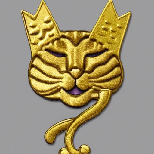 Prompt: cat with gold crown emoji