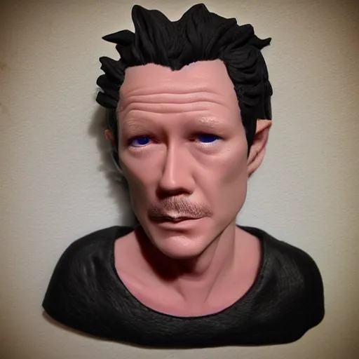 Prompt: scott weiland made out of polymer clay detailed sculpture trending on artstation